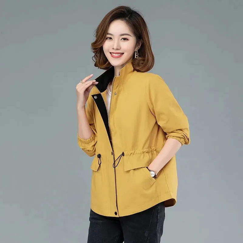 Women's Coat Spring Autumn 2022 New Windbreaker Lined Splicing Stand-up Collar Trench Coat Korean style Women's Short Jacket Top
Women's Coat Spring Autumn 2022 New Windbreaker Lined Splicing Stand-up Collar Trench Coat Korean style Women's Short Jacket Top