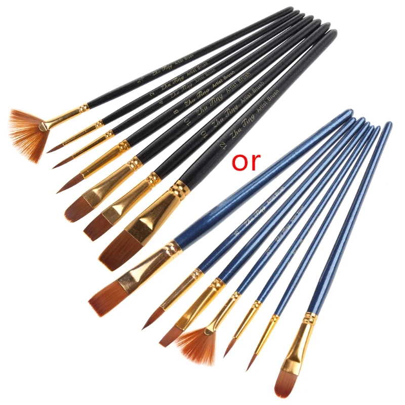 Different Shape Nylon Hair Paint Brush Artist Oil Watercolor Professional Supply Y98A
Different Shape Nylon Hair Paint Brush Artist Oil Watercolor Professional Supply Y98A