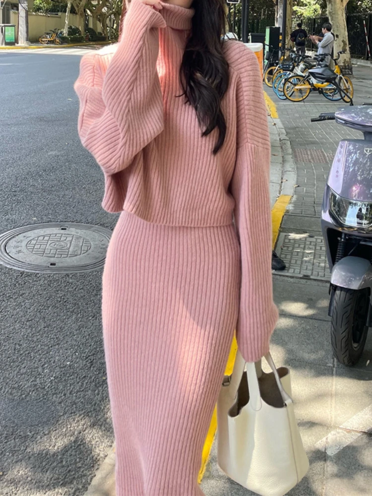 Dresses for Women 2022 Knitted Dress Autumn Winter New Wool Dress Set Skirt Two Piece Sets Womens Outifits Long Sleeve Sweaters
Dresses for Women 2022 Knitted Dress Autumn Winter New Wool Dress Set Skirt Two Piece Sets Womens Outifits Long Sleeve Sweaters
