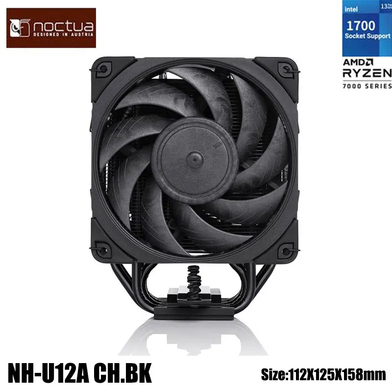 NOCTUA, черный радиатор ЦП, двойной вентилятор, ШИМ, SSO, подшипник, 7 тепловых трубок, низкий уровень шума, поддержка нескольких платформ, 6 лет гарантии
NOCTUA, черный радиатор ЦП, двойной вентилятор, ШИМ, SSO, подшипник, 7 тепловых трубок, низкий уровень шума, поддержка нескольких платформ, 6 лет гарантии