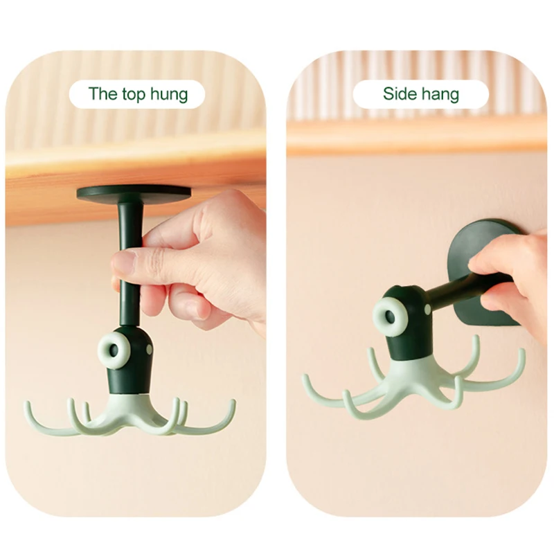 360 Degree Rotatable Hooks Six Claws Hook Multi-purpose Hole Free Scarf Hanging Rack Traceless Space Saving Cabinet Hanger
360 Degree Rotatable Hooks Six Claws Hook Multi-purpose Hole Free Scarf Hanging Rack Traceless Space Saving Cabinet Hanger