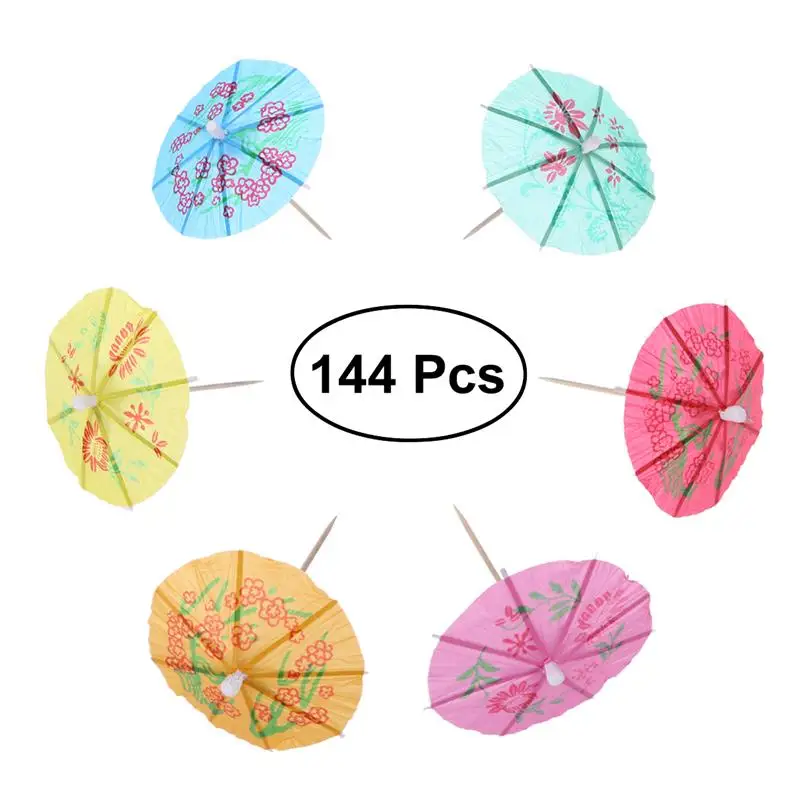 144pcs Cocktail Parasol Drink Paper Parasol Picks for Drinks Hawaiian Fruit Picks Cake Topper Birthday Party DIY Home Supplies
144pcs Cocktail Parasol Drink Paper Parasol Picks for Drinks Hawaiian Fruit Picks Cake Topper Birthday Party DIY Home Supplies
