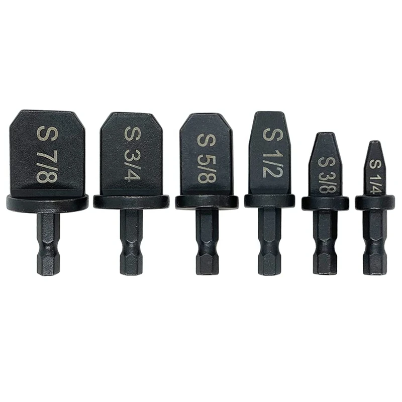 6Pcs Copper Pipe Swaging Tool Drill Bits, Air Conditioner Tube Swage Tool Drill Bit Set 1/4 3/8 1/2 5/8 3/4 7/8 Bits
6Pcs Copper Pipe Swaging Tool Drill Bits, Air Conditioner Tube Swage Tool Drill Bit Set 1/4 3/8 1/2 5/8 3/4 7/8 Bits
