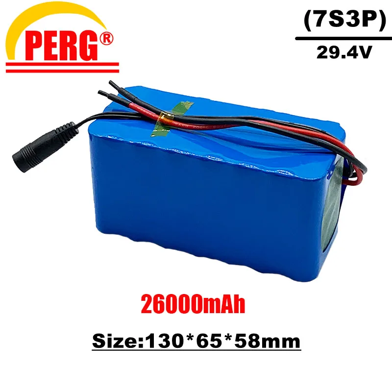 24V 18650 lithium ion battery pack, 7s3p, 29.4V, 26000MAH, built-in BMS, for electric bicycles, electric wheelchairs, etc
24V 18650 lithium ion battery pack, 7s3p, 29.4V, 26000MAH, built-in BMS, for electric bicycles, electric wheelchairs, etc