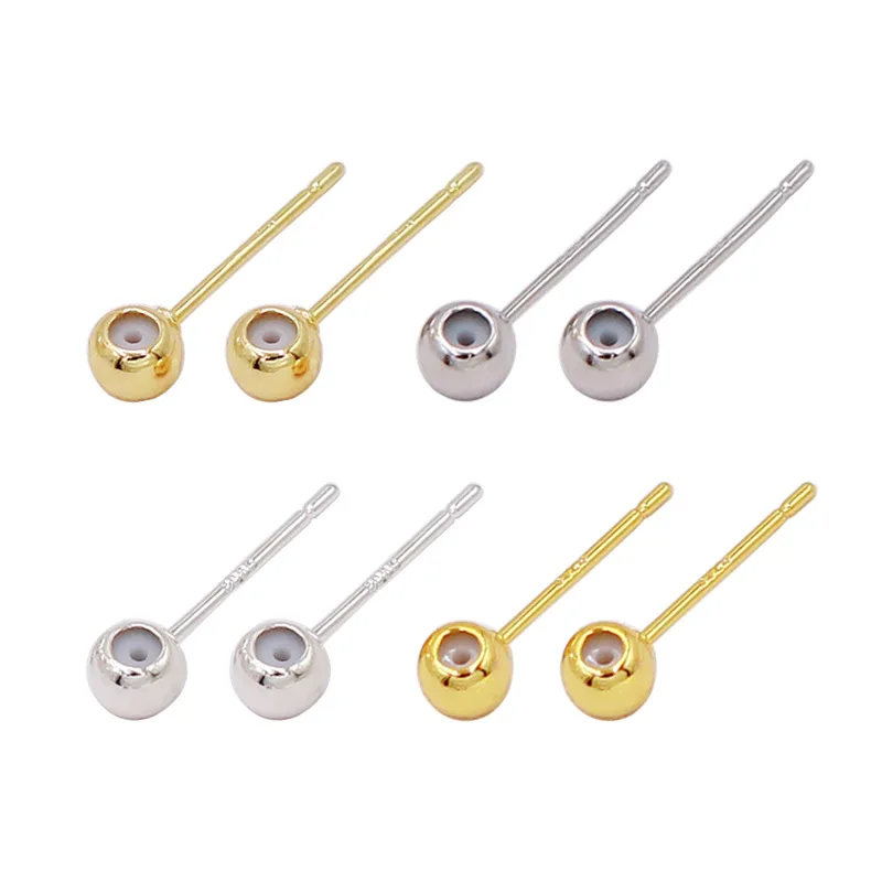 10pcs 18K Gold Platinum Plated Stud Earrings Beads Needles Earpins Findings DIY Jewelry Gifts Accessories Supplies
10pcs 18K Gold Platinum Plated Stud Earrings Beads Needles Earpins Findings DIY Jewelry Gifts Accessories Supplies