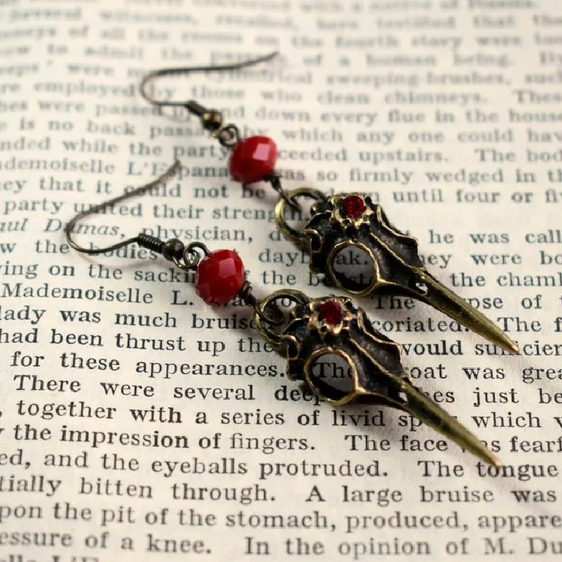 Gothic Crow Skull Charm Earrings For Women Vintage Crow Pendant Earrings Mystic Witch Jewelry Accessories Crystal Beads Earrings
Gothic Crow Skull Charm Earrings For Women Vintage Crow Pendant Earrings Mystic Witch Jewelry Accessories Crystal Beads Earrings