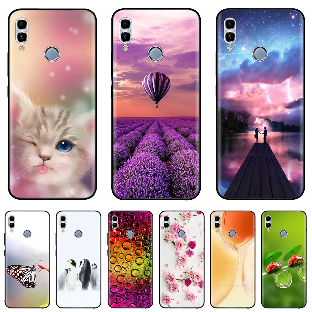 Чехол для Huawei P Smart 2019 мягкий черный силиконовый ударопрочный чехол из ТПУ