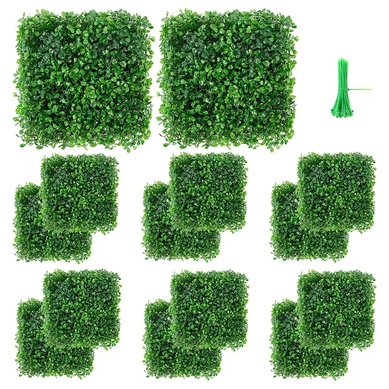 12 Packs 10X10 Inch Artificial Boxwood Hedges Mat UV Privacy Fence Screen Greenery Panel With Cable Ties
12 Packs 10X10 Inch Artificial Boxwood Hedges Mat UV Privacy Fence Screen Greenery Panel With Cable Ties