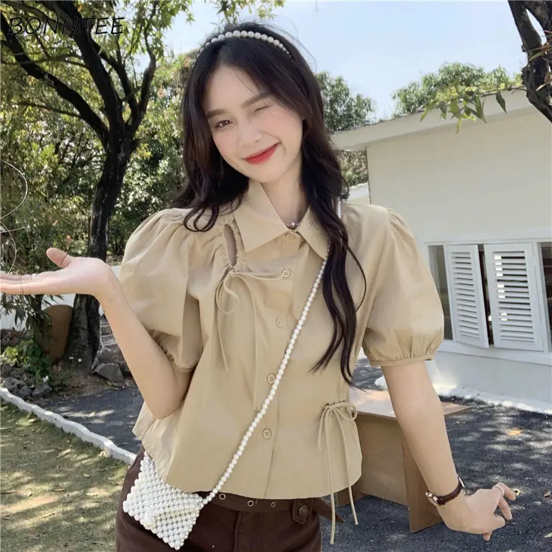 Shirts Women Ulzzang Puff Sleeve Slim All-match Sweet Preppy Style Summer Tops Fashion Leisure Streetwear Young Daily Pure Teens
Shirts Women Ulzzang Puff Sleeve Slim All-match Sweet Preppy Style Summer Tops Fashion Leisure Streetwear Young Daily Pure Teens