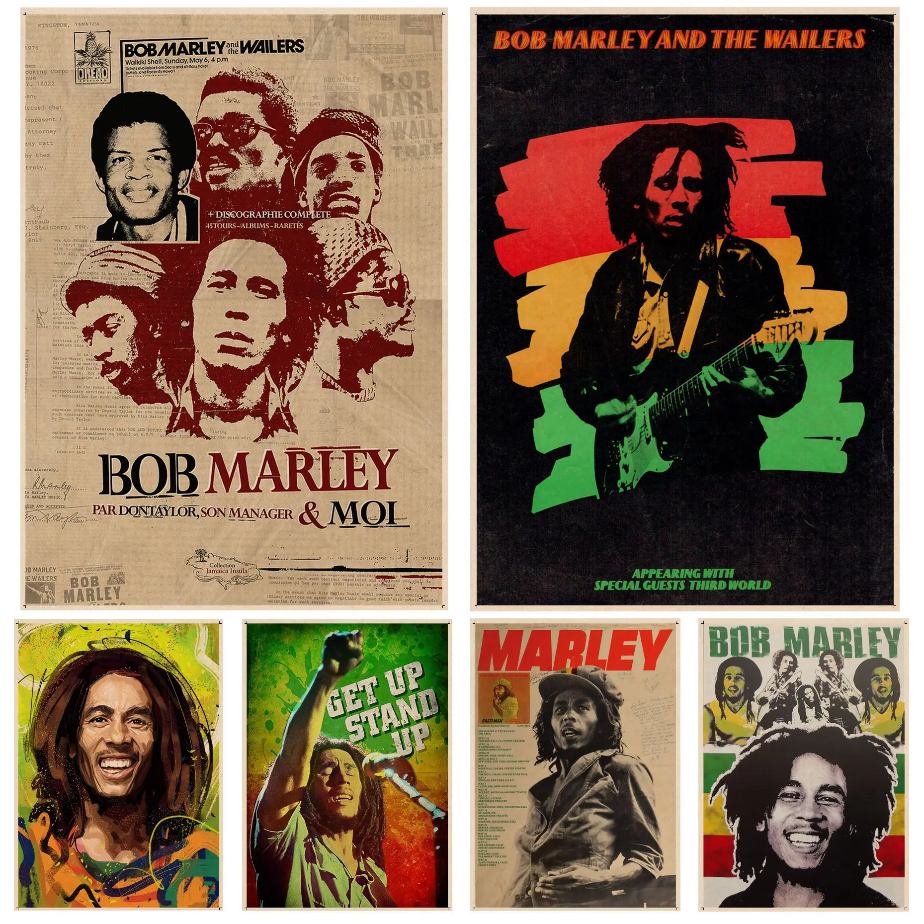 Reggae Wailing Wailers Bob Marley Vintage Posters Kraft Paper Sticker DIY Room Bar Cafe Aesthetic Art Wall Painting
Reggae Wailing Wailers Bob Marley Vintage Posters Kraft Paper Sticker DIY Room Bar Cafe Aesthetic Art Wall Painting