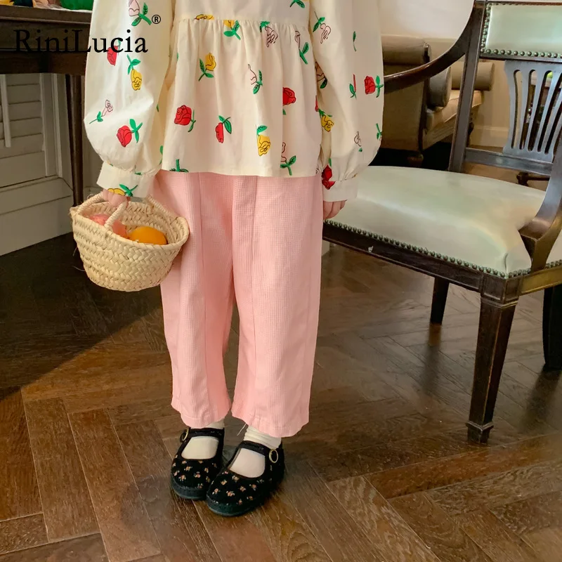 RiniLucia Cotton Girls Elastic Waist Loose Wide Leg Pants Plaid Cute Kids Clothes Autumn Trousers 1-7y Korean Baby Clothes
RiniLucia Cotton Girls Elastic Waist Loose Wide Leg Pants Plaid Cute Kids Clothes Autumn Trousers 1-7y Korean Baby Clothes