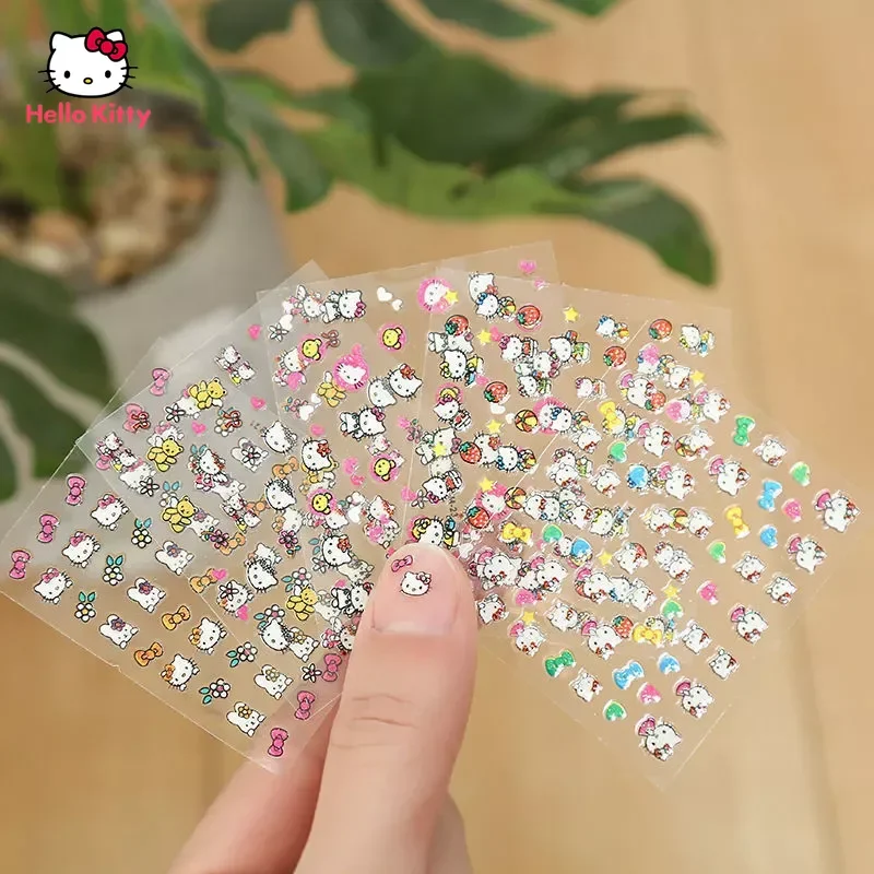 Hello Kitty Nail Stickers Cartoon Decoration Waterproof 3D Nail Kawaii Stickers Mixed Art Sticker Nail Art Accessories 30pcs
Hello Kitty Nail Stickers Cartoon Decoration Waterproof 3D Nail Kawaii Stickers Mixed Art Sticker Nail Art Accessories 30pcs