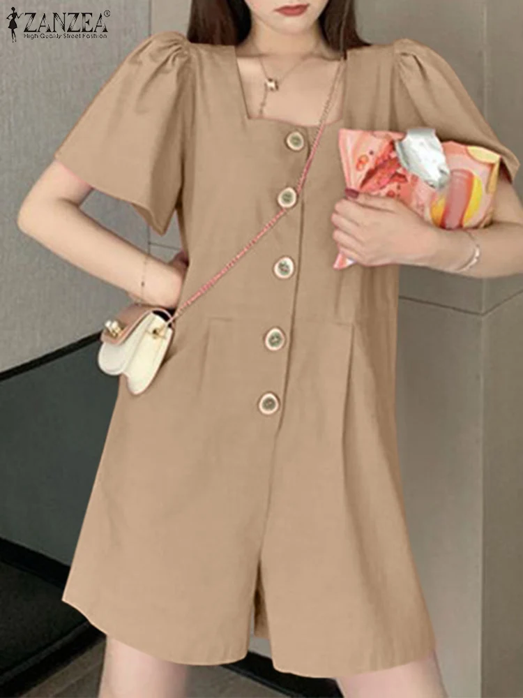 ZANZEA Korean Fashion Summer Jumpsuits Women Solid Elegant Square Neck Loose Rompers Work Playsuits Casual Short Sleeve Overalls
ZANZEA Korean Fashion Summer Jumpsuits Women Solid Elegant Square Neck Loose Rompers Work Playsuits Casual Short Sleeve Overalls