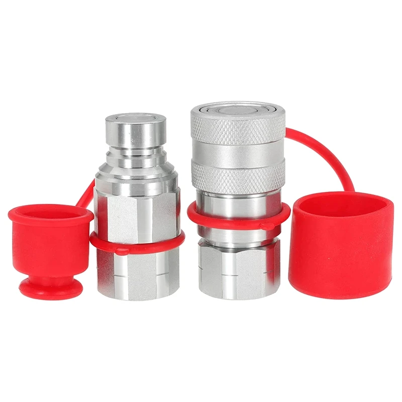 

Disconnect Couplers Quick Disconnect Couplers 1/2 Inch NPT Set Skid Steer Loader Quick Connect Coupling NPT 1/2