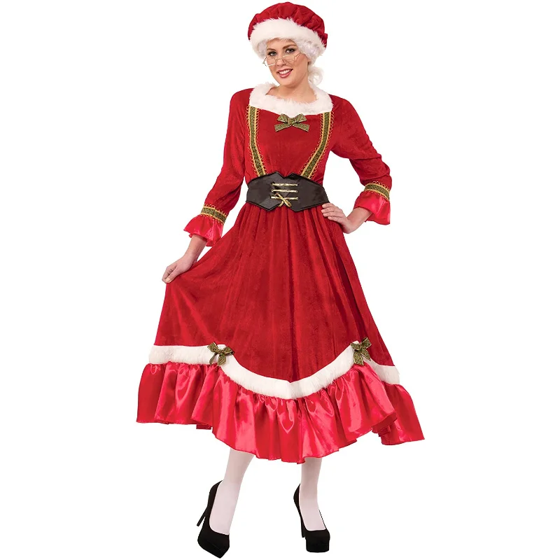 New Christmas Costumes for Women Long Sleeve Dress Suit Halloween Costume Female Stage Show Costume Red Christmas Ball Costume
New Christmas Costumes for Women Long Sleeve Dress Suit Halloween Costume Female Stage Show Costume Red Christmas Ball Costume