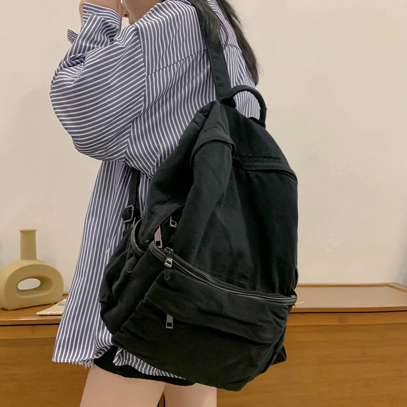 Simple Solid Color Canvas Backpack For Women College Student Vintage Laptop Bag Kawaii Ladies Travel Backpack Schoolbag
Simple Solid Color Canvas Backpack For Women College Student Vintage Laptop Bag Kawaii Ladies Travel Backpack Schoolbag