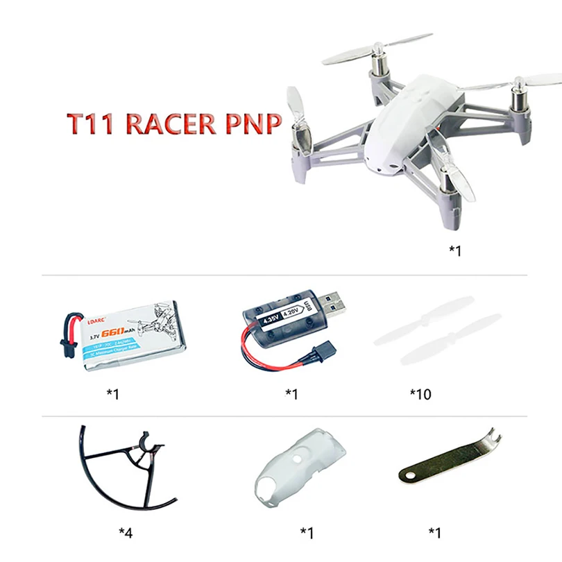 

LDARC T11 PNP BNF 1S Brushed 2 inch FPV RC Racing Drone Quadscopter Toy Airplane Support Headless Mode 8520 12000KV Motor