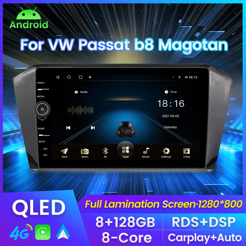 8-ядерный Android 11 GPS-навигатор автомобильный стерео радиоплеер для Volkswagen Passat b8 Magotan Android Авто Carplay QLED 1280*800P
8-ядерный Android 11 GPS-навигатор автомобильный стерео радиоплеер для Volkswagen Passat b8 Magotan Android Авто Carplay QLED 1280*800P
