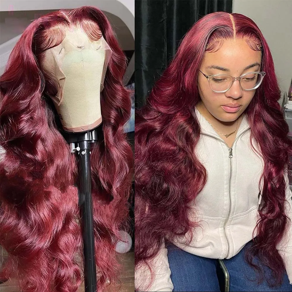 13x4 HD Burgundy Lace Front Wig Human Hair 99J Red Body Wave Lace Front Human Hair Wigs For Women Pre Plucked 180% Density
13x4 HD Burgundy Lace Front Wig Human Hair 99J Red Body Wave Lace Front Human Hair Wigs For Women Pre Plucked 180% Density