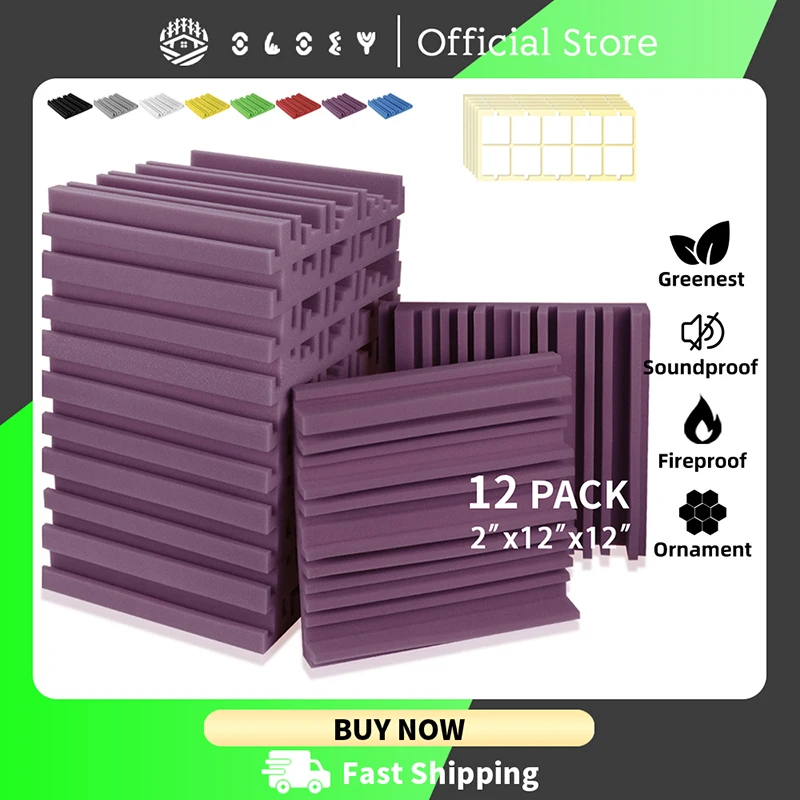 Studio Broadband Sound Absorber 12 Pcs Insulation Sound-absorbing Foam Panels Sound Foam Pad Decor Acoustic Absorption Panel
Studio Broadband Sound Absorber 12 Pcs Insulation Sound-absorbing Foam Panels Sound Foam Pad Decor Acoustic Absorption Panel