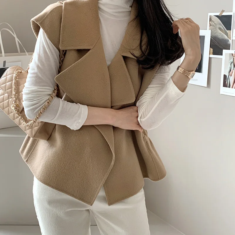 Vest Wool Coats Elegant Women Female Loose Casual Turn-don Collar 2022 Autumn Winter Jackets Office Trench Outerwear M506A
Vest Wool Coats Elegant Women Female Loose Casual Turn-don Collar 2022 Autumn Winter Jackets Office Trench Outerwear M506A