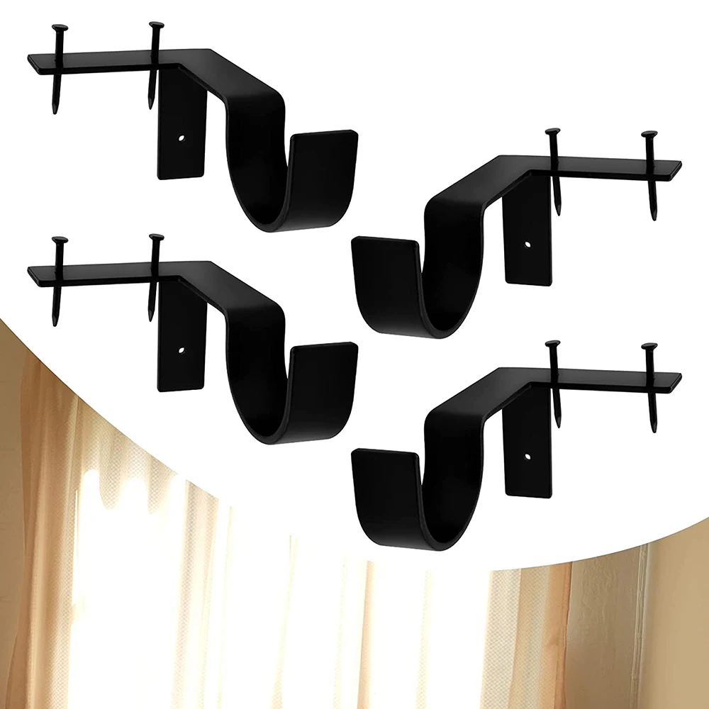 4 Pack No Drill Curtain Rod Bracket, Adjustable Metal Heavy Duty Curtain Rod, Quick Hang No Damage Screwless Curtain Rods Bracke
4 Pack No Drill Curtain Rod Bracket, Adjustable Metal Heavy Duty Curtain Rod, Quick Hang No Damage Screwless Curtain Rods Bracke