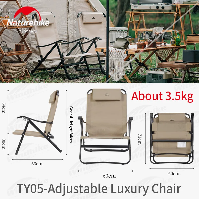 Naturehike TY05 Adjustable Luxury Chair Outdoor Leisure Fishing Siesta Deck Chair Portable Folding Armchair 3.5k With Pillow
Naturehike TY05 Adjustable Luxury Chair Outdoor Leisure Fishing Siesta Deck Chair Portable Folding Armchair 3.5k With Pillow