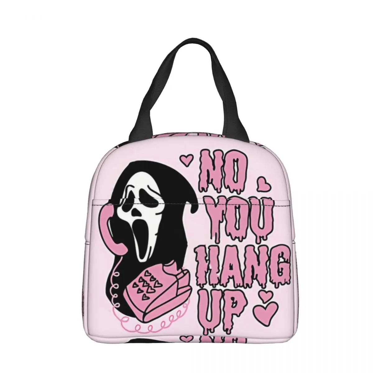 Портативные сумки из ткани Оксфорд «No You Hang Up» на Хэллоуин, с изображением крика, Ghostface, с ужасной пленкой, для школьных поездок, обедов, пешего туризма, сумки-кулеры
Портативные сумки из ткани Оксфорд «No You Hang Up» на Хэллоуин, с изображением крика, Ghostface, с ужасной пленкой, для школьных поездок, обедов, пешего туризма, сумки-кулеры