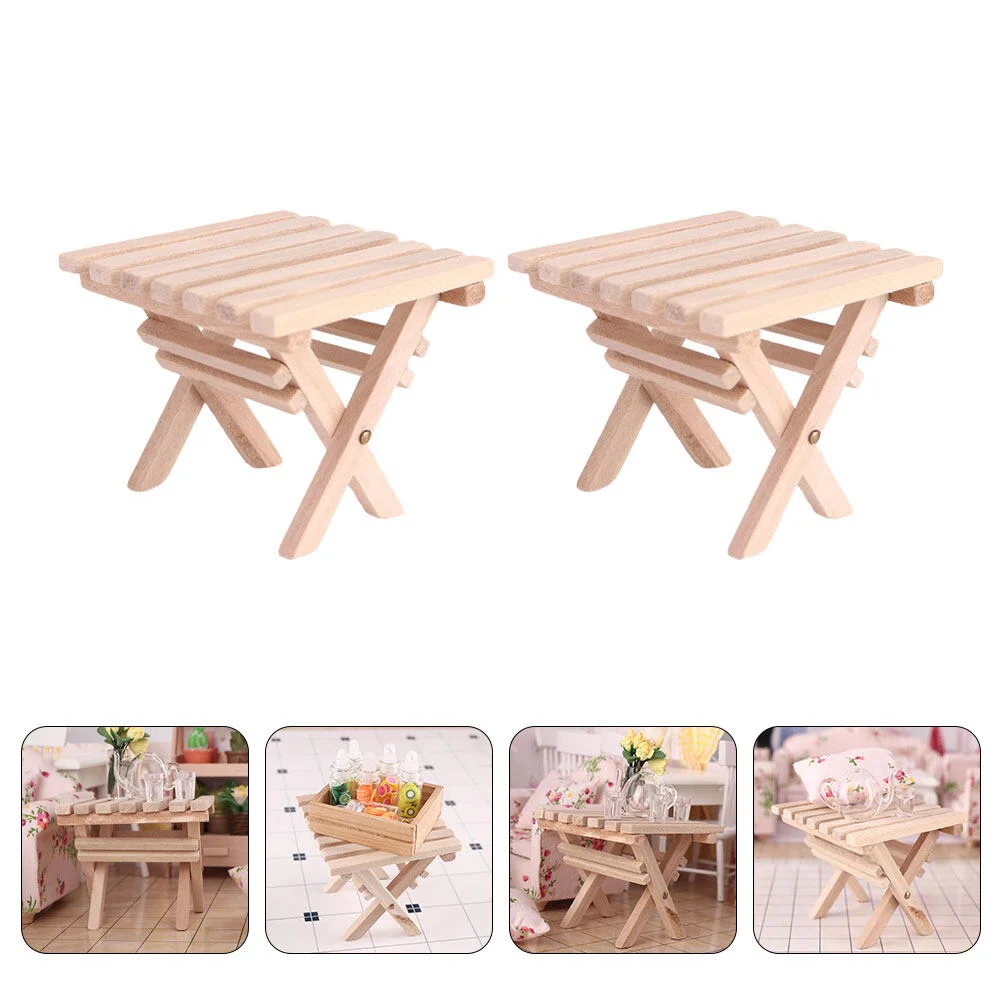 2 Pcs Shiwan Folding Table Foldable Dining Mini Ornaments Furniture Model House Wooden Creative Adornment
2 Pcs Shiwan Folding Table Foldable Dining Mini Ornaments Furniture Model House Wooden Creative Adornment
