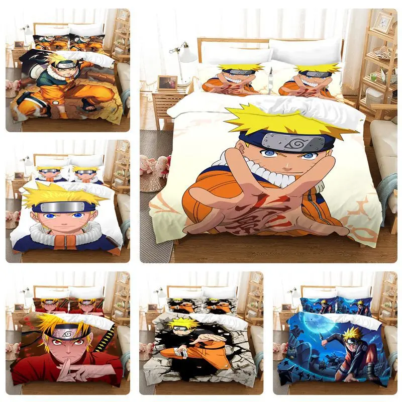Anime Naruto cartoon bedding 3d printing quilt sets three sets of children's bedroom supplies birthday gift
Anime Naruto cartoon bedding 3d printing quilt sets three sets of children's bedroom supplies birthday gift