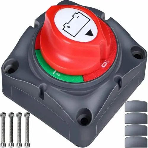 Auto Battery Disconnect Switch 12V 24V 48V Marine 300A Car Dual Battery Switch 3 Position Battery Selector Switch for Car Boat
Auto Battery Disconnect Switch 12V 24V 48V Marine 300A Car Dual Battery Switch 3 Position Battery Selector Switch for Car Boat