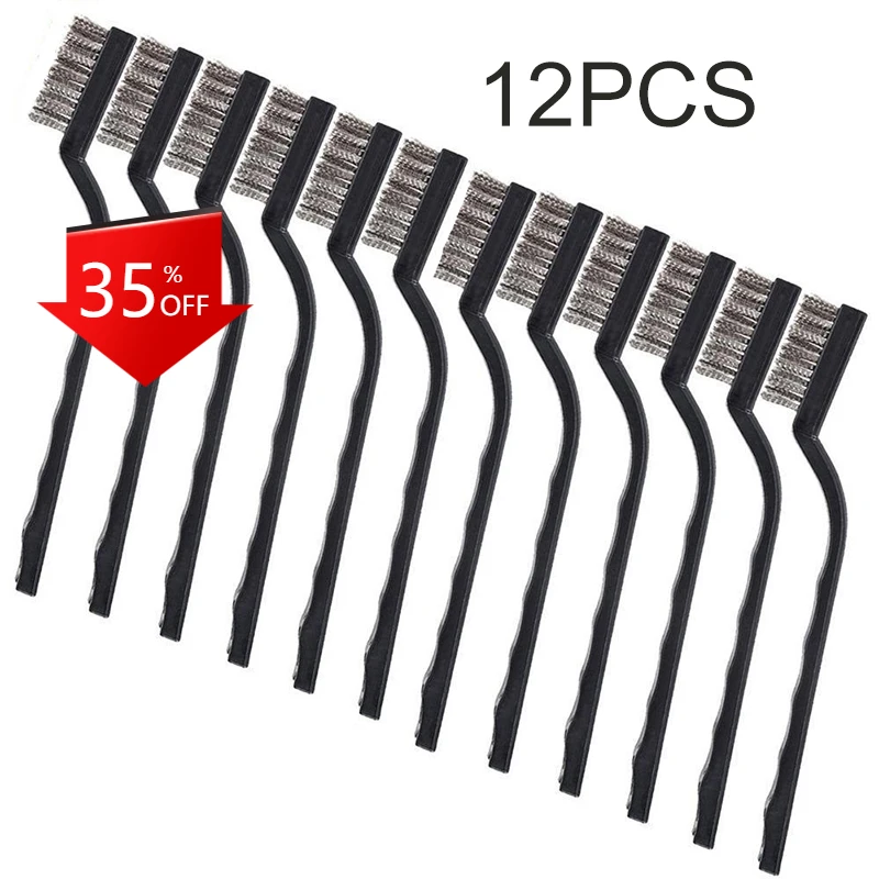 12pcs Clening Wire Brushes Mini Stainless Steel DIY Paint Rust Remover Removal Detail Metal Brush Hand Tools Metalworking Tool
12pcs Clening Wire Brushes Mini Stainless Steel DIY Paint Rust Remover Removal Detail Metal Brush Hand Tools Metalworking Tool