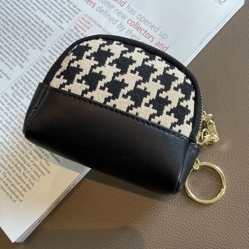 Two-tone Houndstooth Embroidery Coin Purse Mini Real Leather Women Wallets Shell Shape Short Purses Double-layer Card Holder
Two-tone Houndstooth Embroidery Coin Purse Mini Real Leather Women Wallets Shell Shape Short Purses Double-layer Card Holder