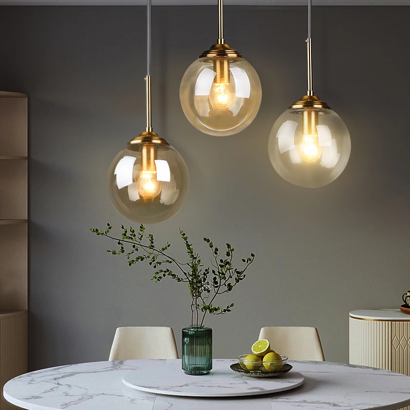 Nordic LED Chandelier Ceiling Pendant Lamp For Dining Room Kitchen Island Decor Modern Black Glass Ball Hanging Light
Nordic LED Chandelier Ceiling Pendant Lamp For Dining Room Kitchen Island Decor Modern Black Glass Ball Hanging Light