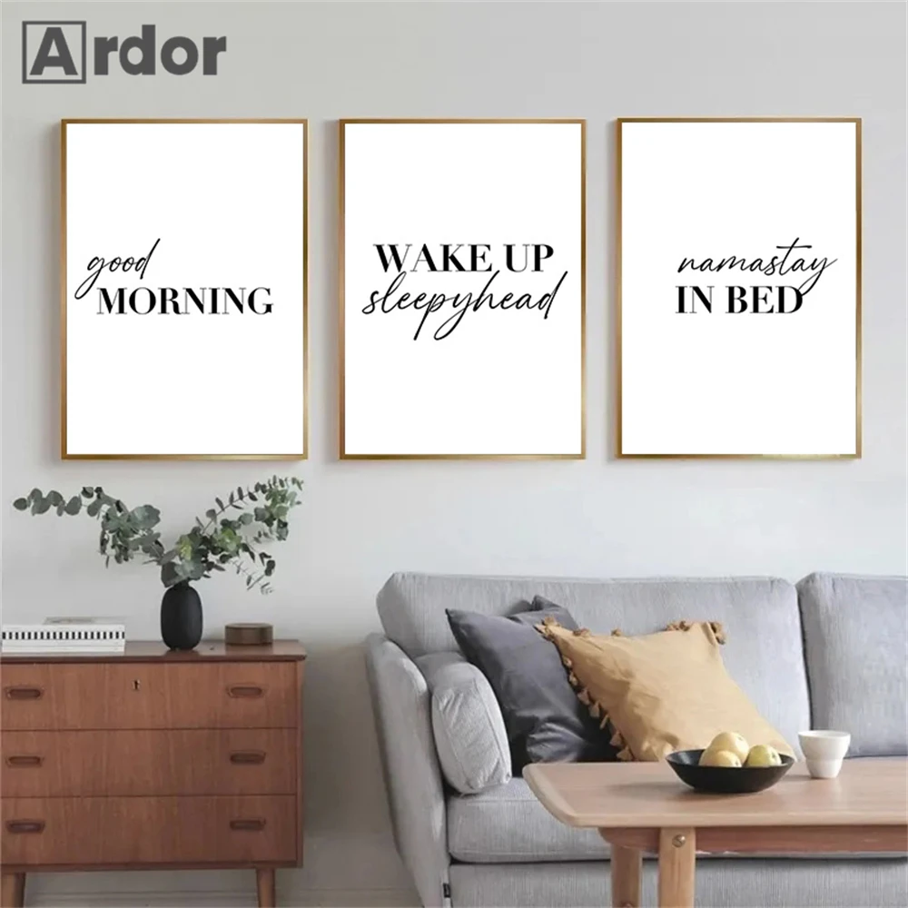 Namastay Canvas Poster Yoga Wall Art Painting Good Morning Art Prints Quote Posters Nordic Wall Pictures Bedroom Home Decoration
Namastay Canvas Poster Yoga Wall Art Painting Good Morning Art Prints Quote Posters Nordic Wall Pictures Bedroom Home Decoration