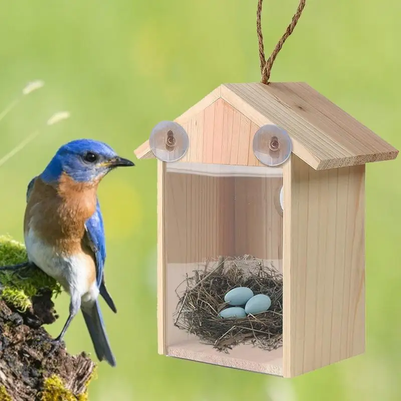 Hummingbird Nest Handmade Wood Hanging House Bird Nests Cage Outdoor Bird Houses For Garden Decor See Through Bird Nest
Hummingbird Nest Handmade Wood Hanging House Bird Nests Cage Outdoor Bird Houses For Garden Decor See Through Bird Nest