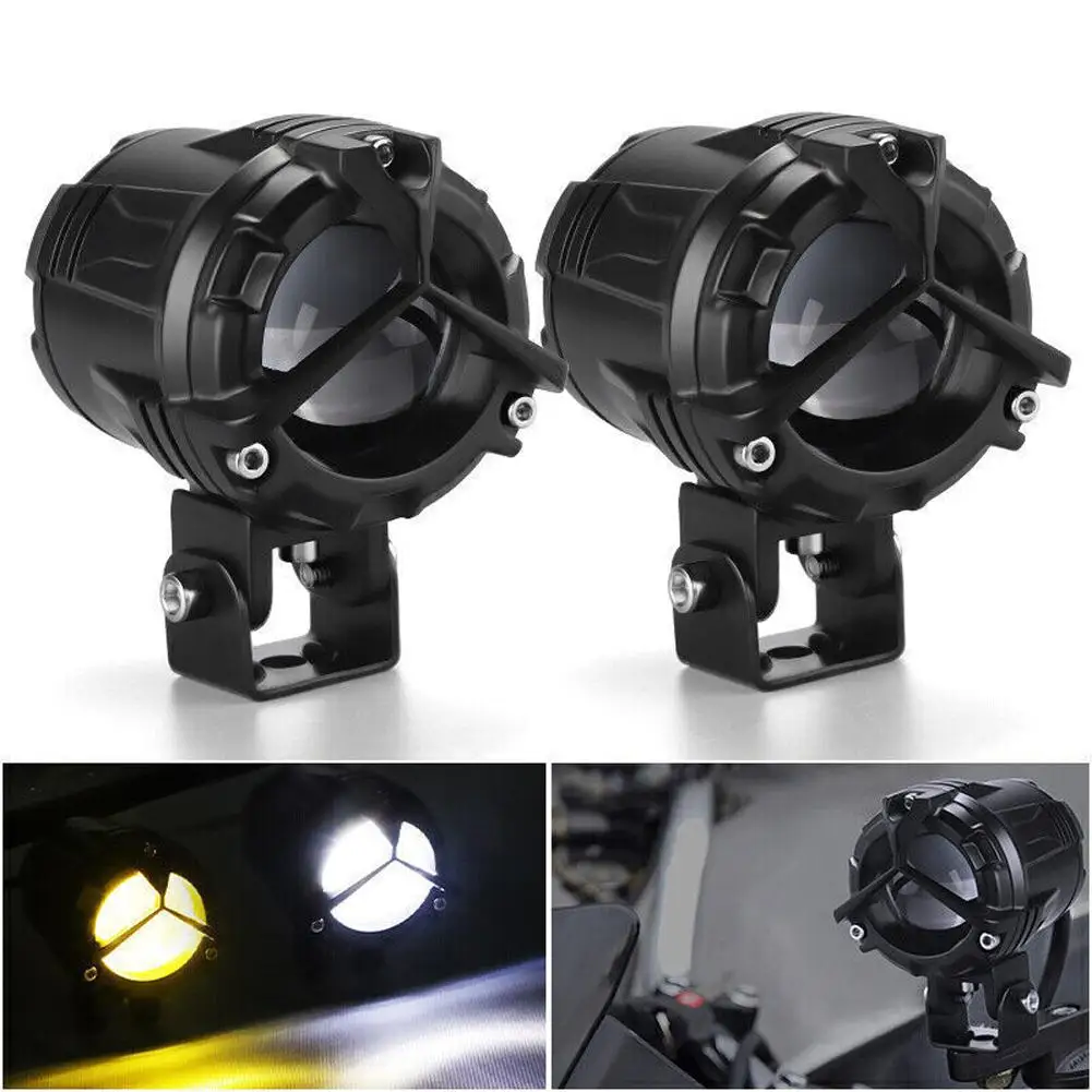1 Pair M3 Motorcycle External Headlights Dual-color Spotlight High Low Beam Headlamp Driving Fog Lamp Offroad Vehicle Work Light 
1 Pair M3 Motorcycle External Headlights Dual-color Spotlight High Low Beam Headlamp Driving Fog Lamp Offroad Vehicle Work Light