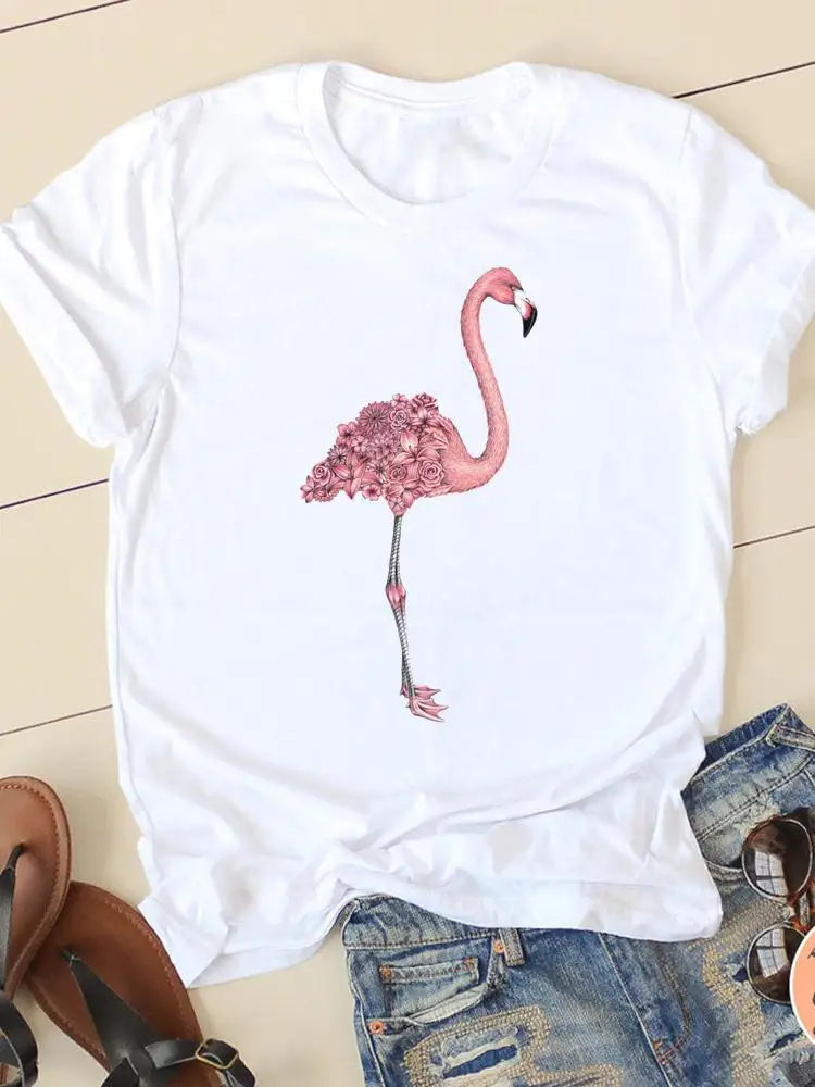 Graphic Tee T-shirts Short Sleeve Ladies Casual Clothing Flamingo Beach 90s Trend Summer Women Fashion Female T Shirt Clothes
Graphic Tee T-shirts Short Sleeve Ladies Casual Clothing Flamingo Beach 90s Trend Summer Women Fashion Female T Shirt Clothes
