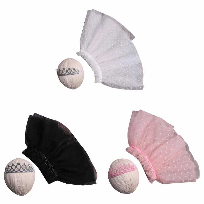 2Pcs/Set Newborn Photography Outfits Baby Girl Double Layer Polka Dot Mesh Tutu Skirt with Sequins Crown Headband Princess Dress
2Pcs/Set Newborn Photography Outfits Baby Girl Double Layer Polka Dot Mesh Tutu Skirt with Sequins Crown Headband Princess Dress
