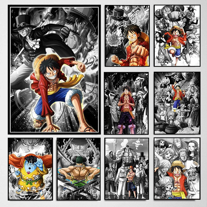 Wall art Pictures Japanese Manga Series One Piece Luffy Zoro Ink Canvas Painting Poster Aesthetics HD Bedroom Home Decoration
Wall art Pictures Japanese Manga Series One Piece Luffy Zoro Ink Canvas Painting Poster Aesthetics HD Bedroom Home Decoration