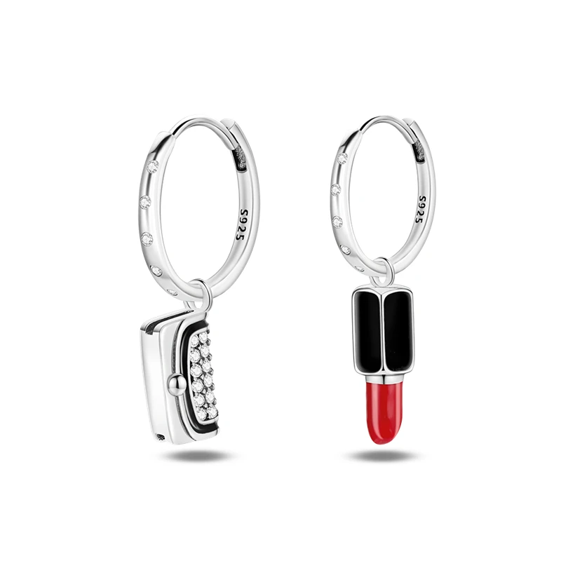 Silver 925 Lipstick & Bag Asymmetrical Drop Earrings Original Design Jewelry For Women Dangle Earrings pendientes mujer brincos
Silver 925 Lipstick & Bag Asymmetrical Drop Earrings Original Design Jewelry For Women Dangle Earrings pendientes mujer brincos