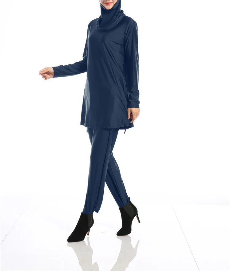 3 Piece Set Muslim Swimwear Women Solid Long Sleeve Top,hat and Pant Swimsuit Khimar Dubai Turkey Islamic Clothing Burkini Mujer
3 Piece Set Muslim Swimwear Women Solid Long Sleeve Top,hat and Pant Swimsuit Khimar Dubai Turkey Islamic Clothing Burkini Mujer