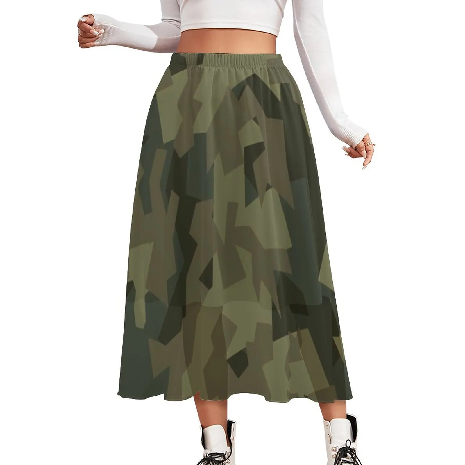 Military Camo Skirt Green Camouflage Army Elegant Boho Skirts Elastic Waist Pattern A-line Skirt Summer Streetwear Clothes 4XL
Military Camo Skirt Green Camouflage Army Elegant Boho Skirts Elastic Waist Pattern A-line Skirt Summer Streetwear Clothes 4XL