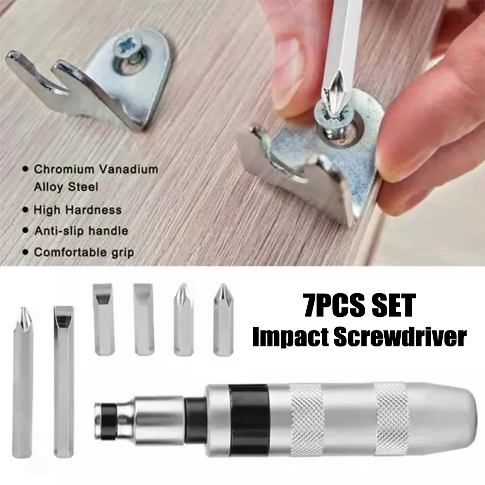 3/8Inch Professional Impact Screwdriver With 7pcs Screwdriver Bits For Repairing Engines Heavy Trucks Corroded Screws Broken
3/8Inch Professional Impact Screwdriver With 7pcs Screwdriver Bits For Repairing Engines Heavy Trucks Corroded Screws Broken