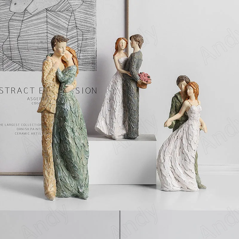 Современная Статуэтка из смолы, креативная имитационная фигурка, Европейский Свадебный центр, Настольная статуэтка, украшение для дома