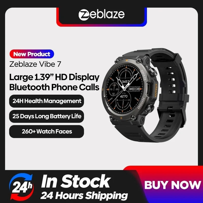 Мужские Смарт-часы Zeblaze Vibe 7, прочные, время работы от батареи 25 дней, 100 + спортивные режимы
Мужские Смарт-часы Zeblaze Vibe 7, прочные, время работы от батареи 25 дней, 100 + спортивные режимы