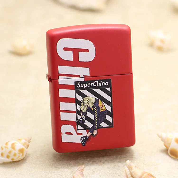 Genuine Zippo Red paint China oil lighter copper windproof cigarette Kerosene lighters Gift with anti-counterfeiting code
Genuine Zippo Red paint China oil lighter copper windproof cigarette Kerosene lighters Gift with anti-counterfeiting code