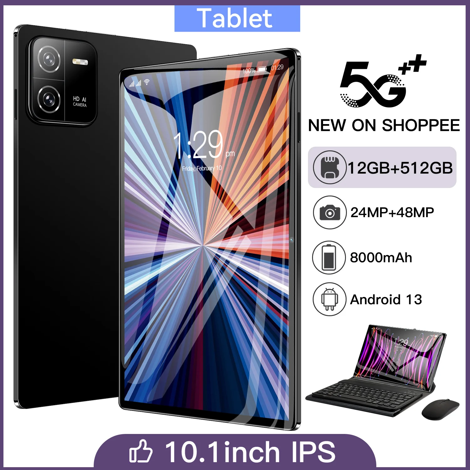 

10 Inch MI Pad 6Pro Android13 12+512GB Tablet PC Snapdragon 870 8000Mah Wi-Fi 5G Dual Sim Original 4K Tab Touch Screen