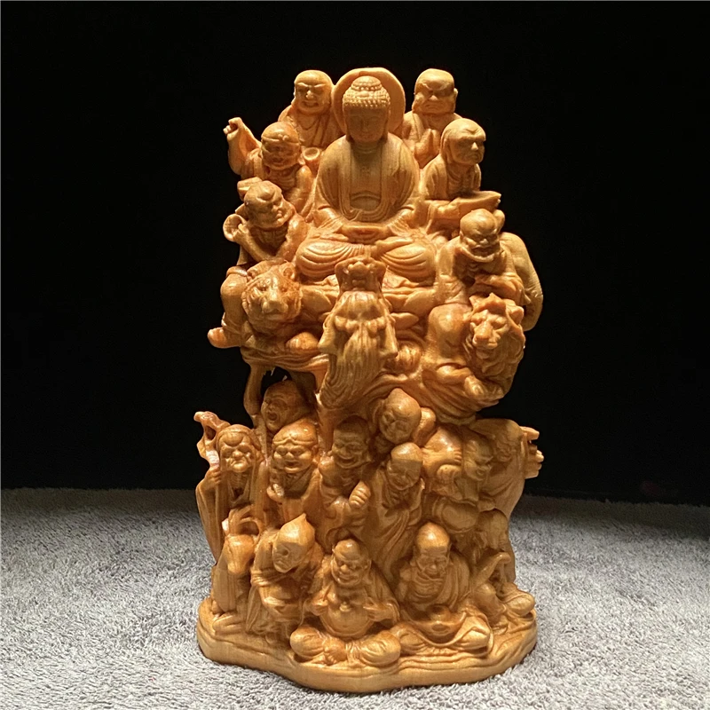 Thuja Wood Eighteen Arhat Buddha Statue,Solid wood carving,Chinese Buddha Statue Home living room bedroom decoration statue
Thuja Wood Eighteen Arhat Buddha Statue,Solid wood carving,Chinese Buddha Statue Home living room bedroom decoration statue