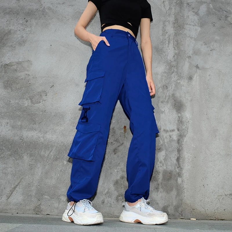 Retro High Waist Big Pocket Overalls Loose Cargo Pants Women's Hip-Hop High Street Trousers
Retro High Waist Big Pocket Overalls Loose Cargo Pants Women's Hip-Hop High Street Trousers